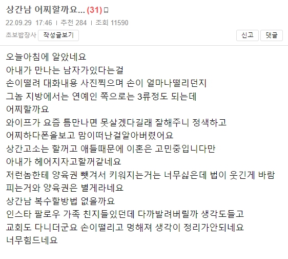 보배드림 포천 전주 외도에 이어 연예인 상간남 불륜 사건 폭로