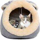 Rabbit-Shaped Cat Cave with Hanging Toy